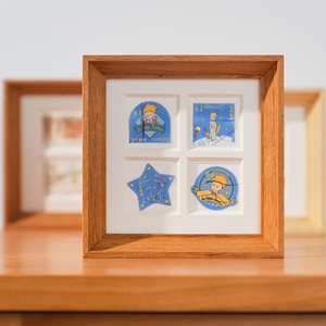 生日快乐邮票结婚照洗照片做成相框摆台三寸四寸正方形拍立得画框