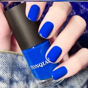 克莱因蓝指甲油磨砂美甲宝蓝色显白免烤夏季2021年新色无毒无味