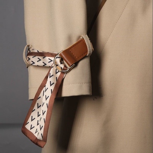 风衣袖口绑带扣袖子束带衣服袖口腕带女大衣装饰皮带拼接丝带高档