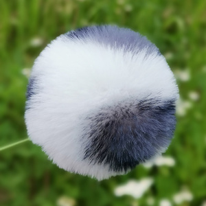 新品 萌死人熊猫眼小绒球装饰 6cm仿毛球 白色米色斑点猫咪毛绒球