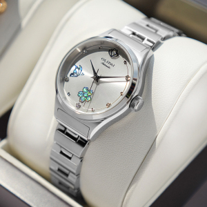 欧力派品牌女士手表正品简约气质小巧小表盘全自动机械表钢带防水