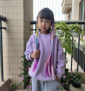 儿童彩色脏辫子女童t台走秀配饰网红时尚街拍假发扎马尾辫头饰潮