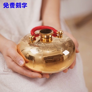 汤婆婆子纯铜加厚老式注水热水袋暖手防爆暖宫脚铜炉壶推拿背捂子