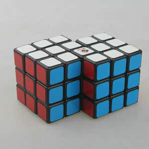 梯色 三阶二连六 连体方阶 黑色ct限制旋转 黑色32连6魔魔方