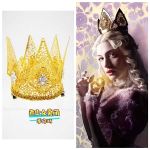 白皇后皇冠 爱丽丝梦游仙境cosplay洛丽塔黑暗lolita圣诞发夹配件