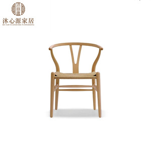 北欧轻奢实木简易家用椅wishbone chair/Y椅 中式榉木餐椅 叉骨椅