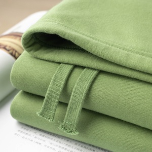 320g毛圈军绿色连帽卫衣女抹茶绿芥末绿浅绿色宽松帽衫上衣男秋冬