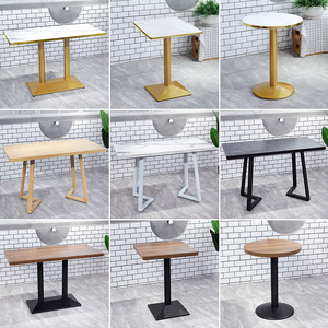 奶茶店桌子西餐厅甜品店快餐店轻奢洽谈食堂饭店餐桌椅组合咖啡桌