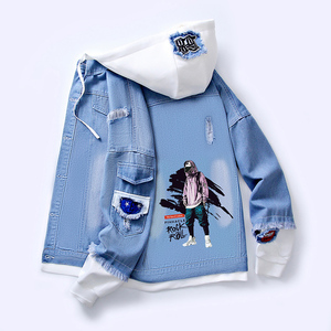 萨沙熊旗舰店天猫男童牛仔外套春秋装2022新款儿童4六7八8九10十五