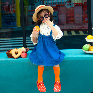 小蜜糖童装女童牛仔背带裙女宝宝夏季洋气连衣裙ins风背带牛仔裙