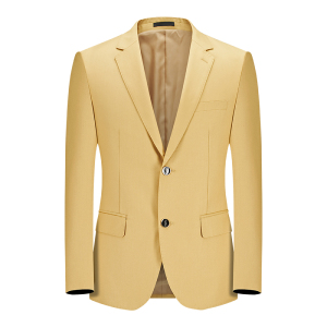 c21世纪房地产金色西服男西装房产黄色外套上衣21世纪工作服工装