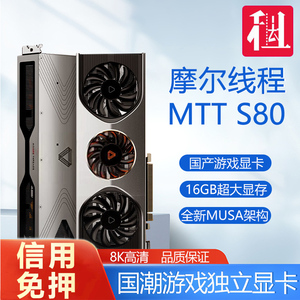 免押租摩尔线程MTT S80 16G显卡 深度学习 主机游戏卡 1070ti显卡