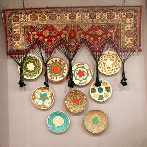 巴基斯坦地毯纯手工编织羊毛挂毯波斯风情装饰壁毯挂毯客厅卧室