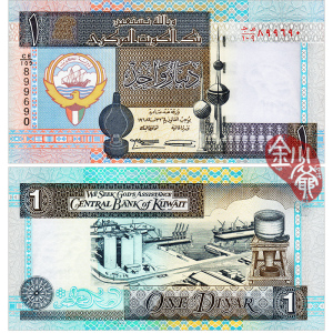 全新unc 科威特1第纳尔 纸币 1994年版 亚洲外币外国钱币收藏真品