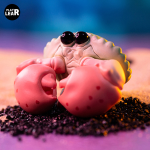 正版bubbles水产世界螃蟹盲盒海鲜面包寄居蟹手办潮玩具桌面摆件