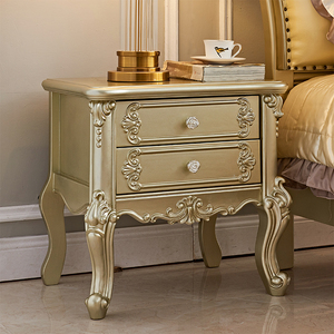 欧式香槟色床头柜
