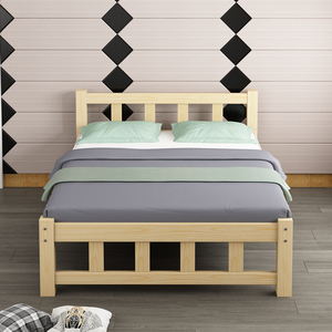 实木床单人床中式松木小床现代简约双人床经济型出租房欧式儿童床