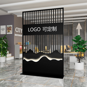 75显冠家居专营店天猫简约入户铁艺隔断前台背景墙办公室镂空栅栏