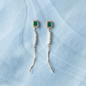 翡翠镶嵌流苏耳环