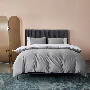 盛宇家纺60s长绒棉全棉贡缎床上用品1.8米纯色纯棉被套床单四件套