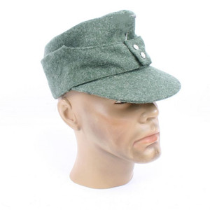 士兵m43羊毛呢野战帽/43山地帽/原野灰色便帽WH和精英帽徽