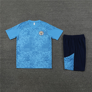 曼城国米热刺利物浦足球短袖训练服套装定制儿童队服足球运动t恤