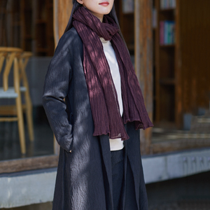 棉麻长袍连衣裙