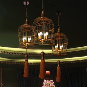 异丽泰国手工铁艺装饰吊灯东南亚风格酒店会所创意艺术品灯具灯饰