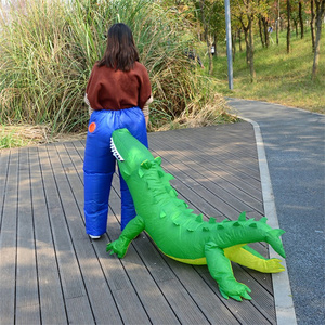 卡通动物人偶玩偶服装道具鲨鱼鳄鱼狗恶犬咬屁股充气衣服0人付款80