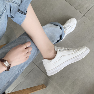 小白鞋女春秋夏百搭纯色搭配裙子穿的鞋比赛毽球鞋专用白色板鞋女