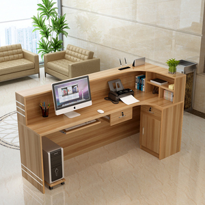 饭店收银台现代简约餐馆吧台转角店铺小型超市前台接待台收银柜台