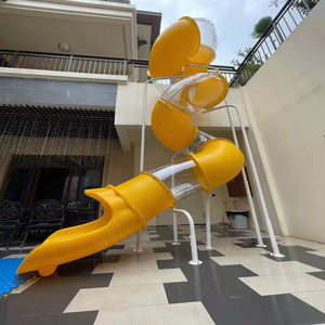 大型幼儿园网红民宿塑料滑梯滑道订定做制透明螺旋成人旋转滑滑梯