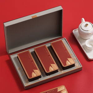高档茶叶包装盒空礼盒装空盒摆泡装铁罐红茶岩茶一两二两三两盒子