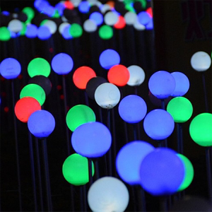 LED发光圆球芦苇灯 户外防水玫瑰花海景观庭院广场草坪灯工厂直销