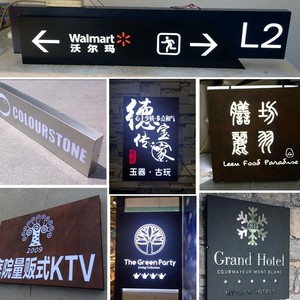 铁艺灯箱复古做旧招牌发光字生锈门头牌匾镀锌板烤漆字镂空广告牌