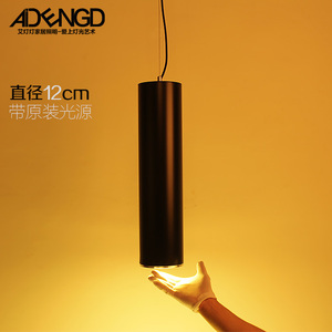 酒吧台餐厅吊灯创意个性简约led时尚酒店前台圆柱形长管筒吊灯具