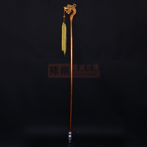 戏曲舞台演出皇封兵器龙头杖戏剧表演天波府佘太君 老旦龙头拐杖