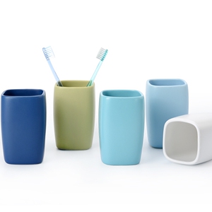 瑞士 spirella 彩色陶瓷银河简约方形情侣家庭 漱口杯 刷牙杯 1个
