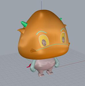 小粽子超人吉祥物 3d犀牛模型rhino建模渲染3d模型工业设计素材