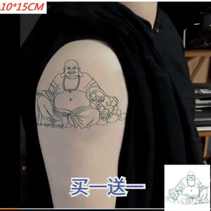 12345zzy23373574淘宝花臂纹身贴男花胸骷髅二郎神半臂孙悟空佛祖