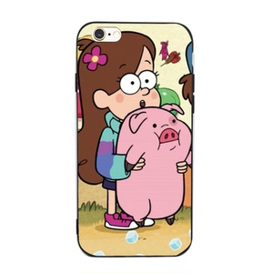 钱胖胖梅宝摇摇猪抱抱卡通动画片美剧适用iphone6s手机壳黑色软壳
