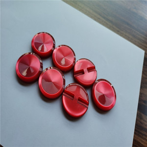 38mm珠光有机玻璃钮扣 大红色扣子 一件5棵