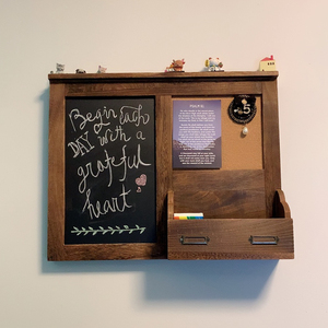 创意复古挂式小黑板家用门口记事板多功能电表箱遮挡软木板照片墙