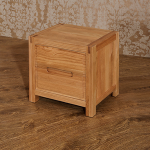 青岛一木全实木床头柜 简约现代白橡木床边柜北欧小户型收纳柜子