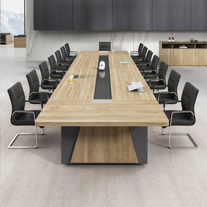 加厚面板 大型会议桌长桌会议室桌椅组合简约现代洽谈桌培训桌