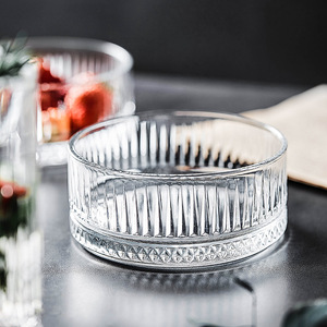 土耳其进口玻璃小碟子小食盘玻璃沙拉碗冰淇淋碗透明玻璃水果碟盘