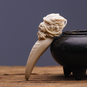 悟仰堂猛犸象牙纯手工雕龙牙尖吊坠牙雕传承品牌男女款文玩挂件