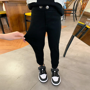 女童裤子春秋儿童弹力魔术裤宝宝弹力小脚裤女孩洋气紧身裤小黑裤