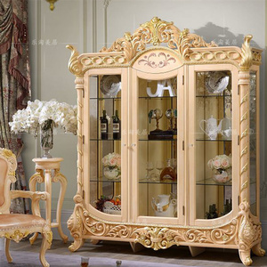定制欧式田园实木酒柜