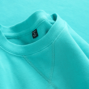 320g蒂芙尼蓝圆领卫衣女薄荷绿水绿色湖蓝色倒三角宽松套头上衣男